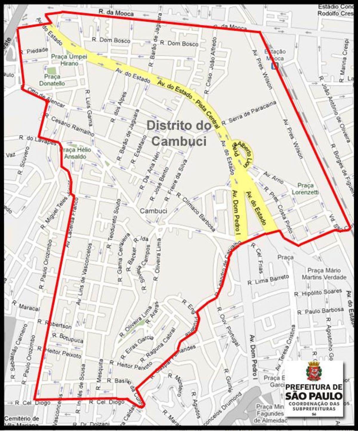 地图Cambuci São Paulo