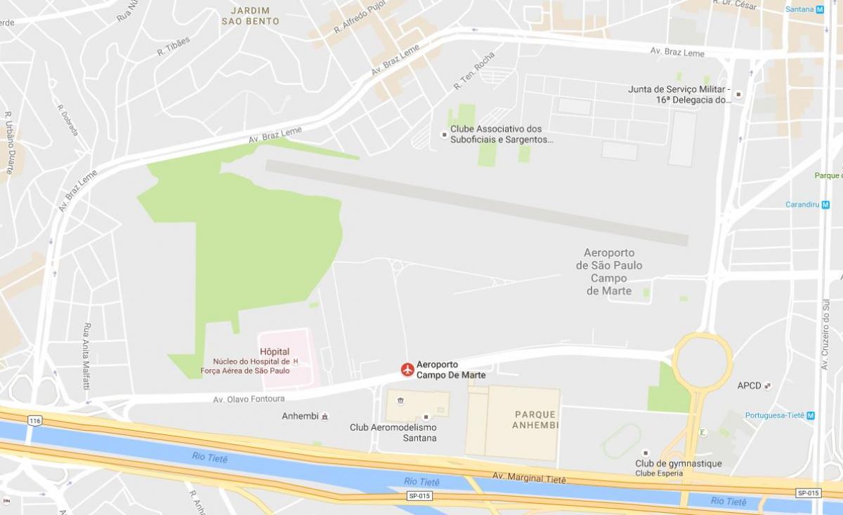 地图Campo de马尔特机场