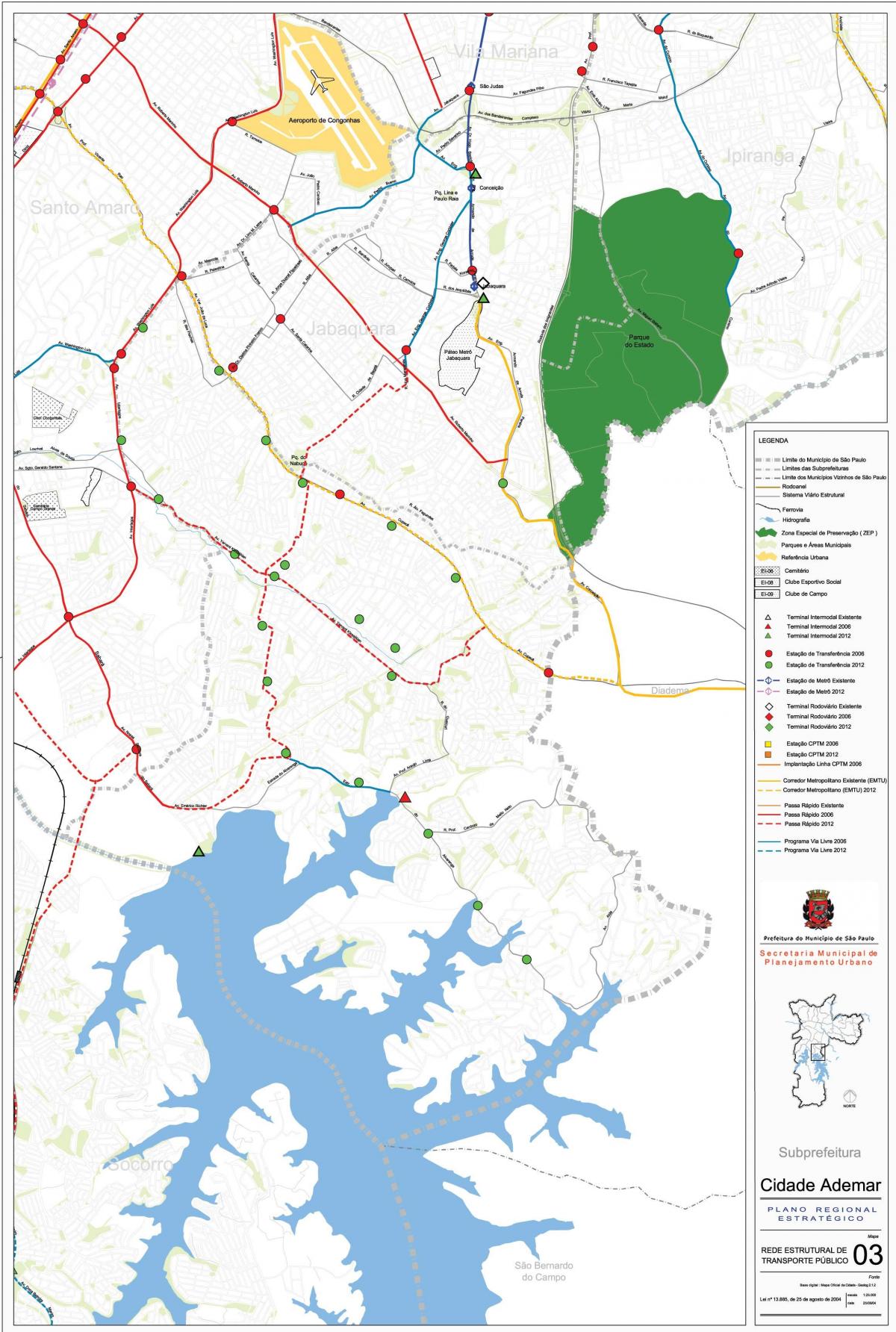 地图Cidade Ademar São Paulo-公共交通工具