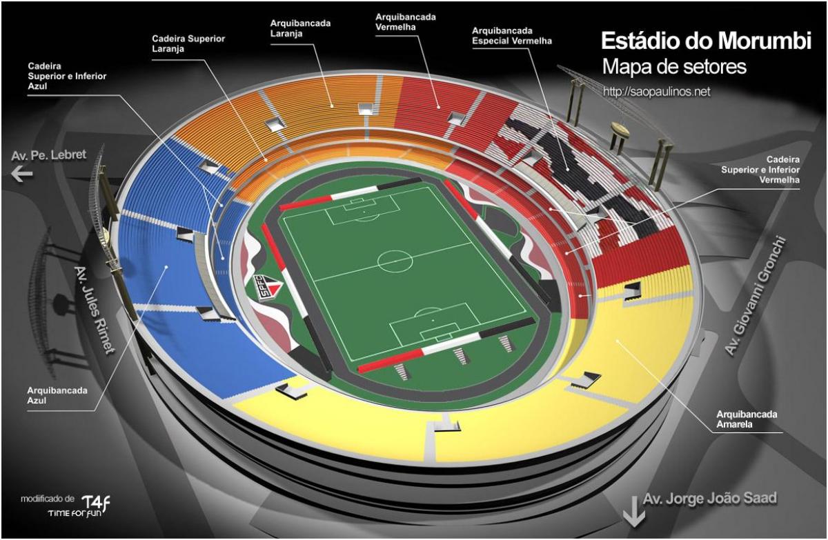 地图Cícero-Pompeu-de-托莱多São Paulo体育场