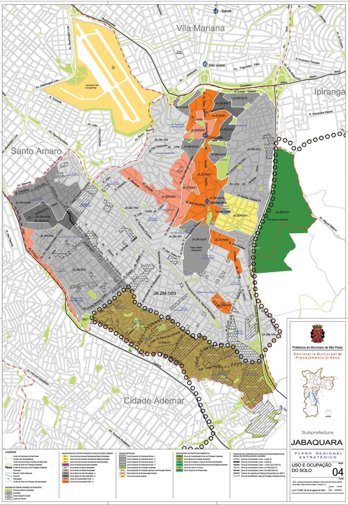 地图Jabaquara São Paulo-占领土壤