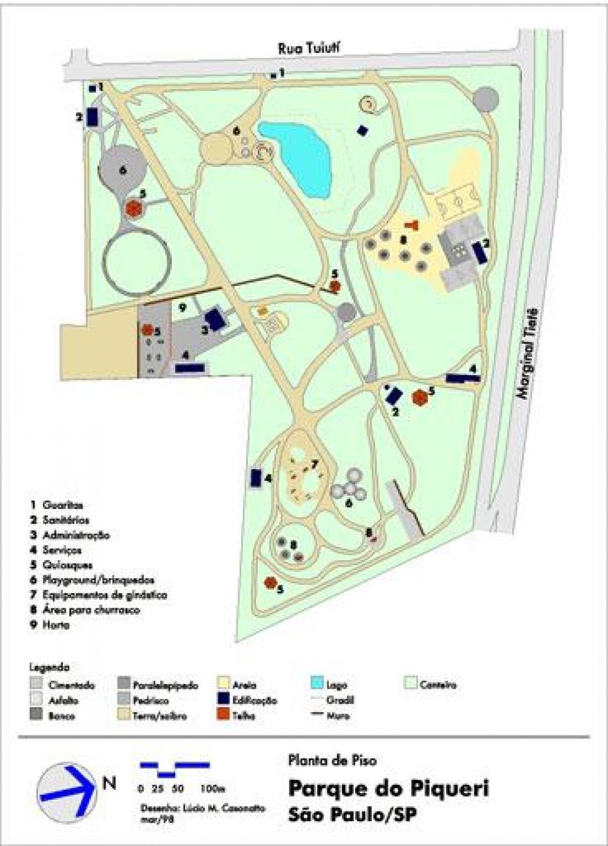 地图Piqueri圣保罗公园