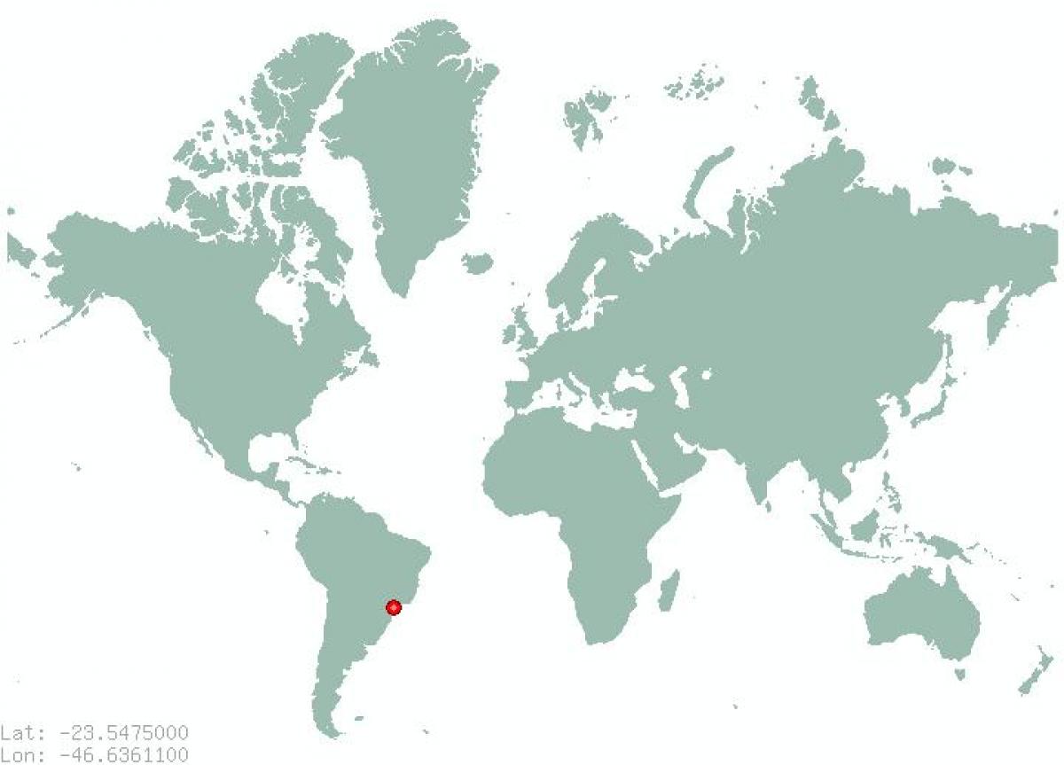 地图São Paulo在世界