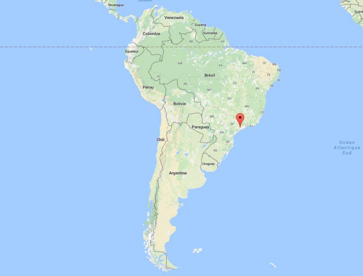 地图São Paulo在南美洲