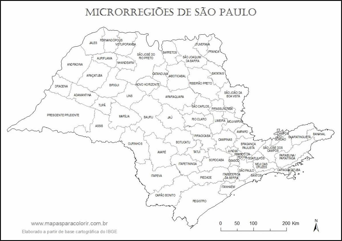 地图São Paulo属维尔京-微型地区
