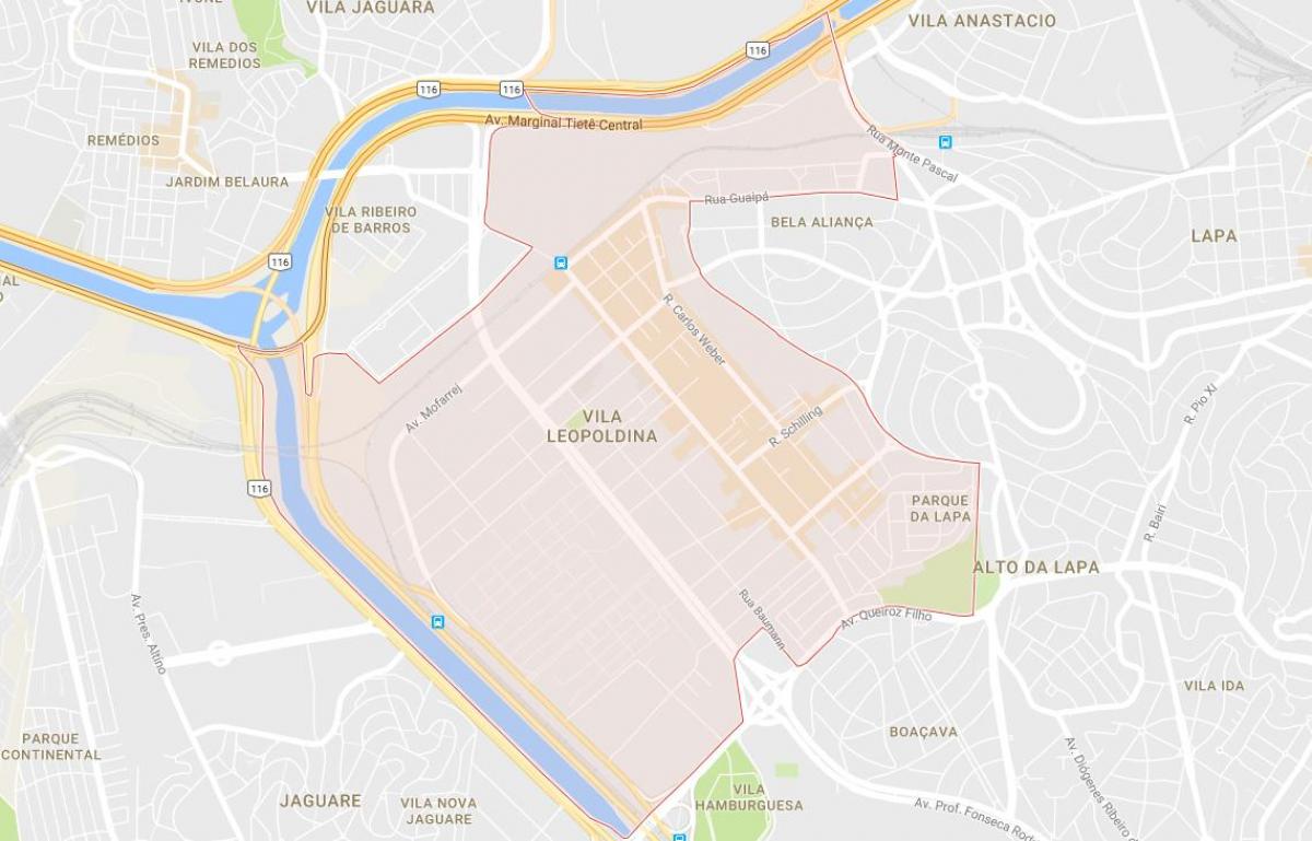 地图的维拉普丁São Paulo