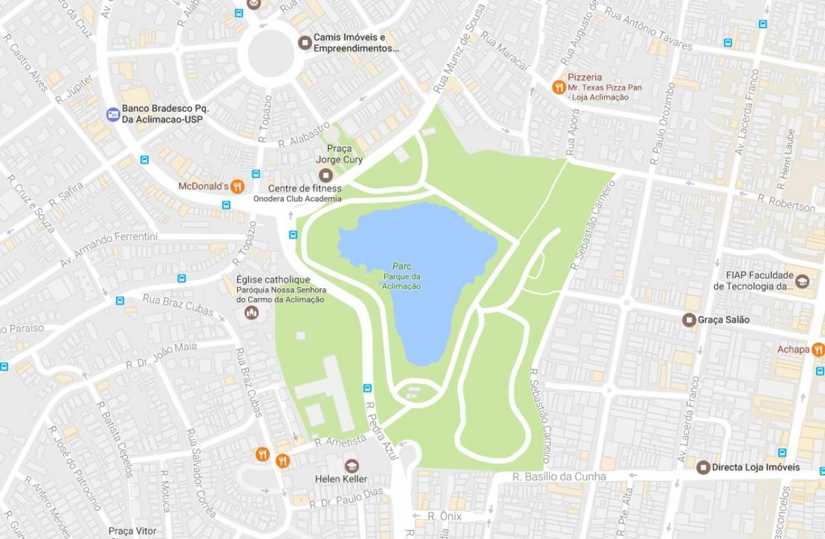 地图上的公园适应环境São Paulo