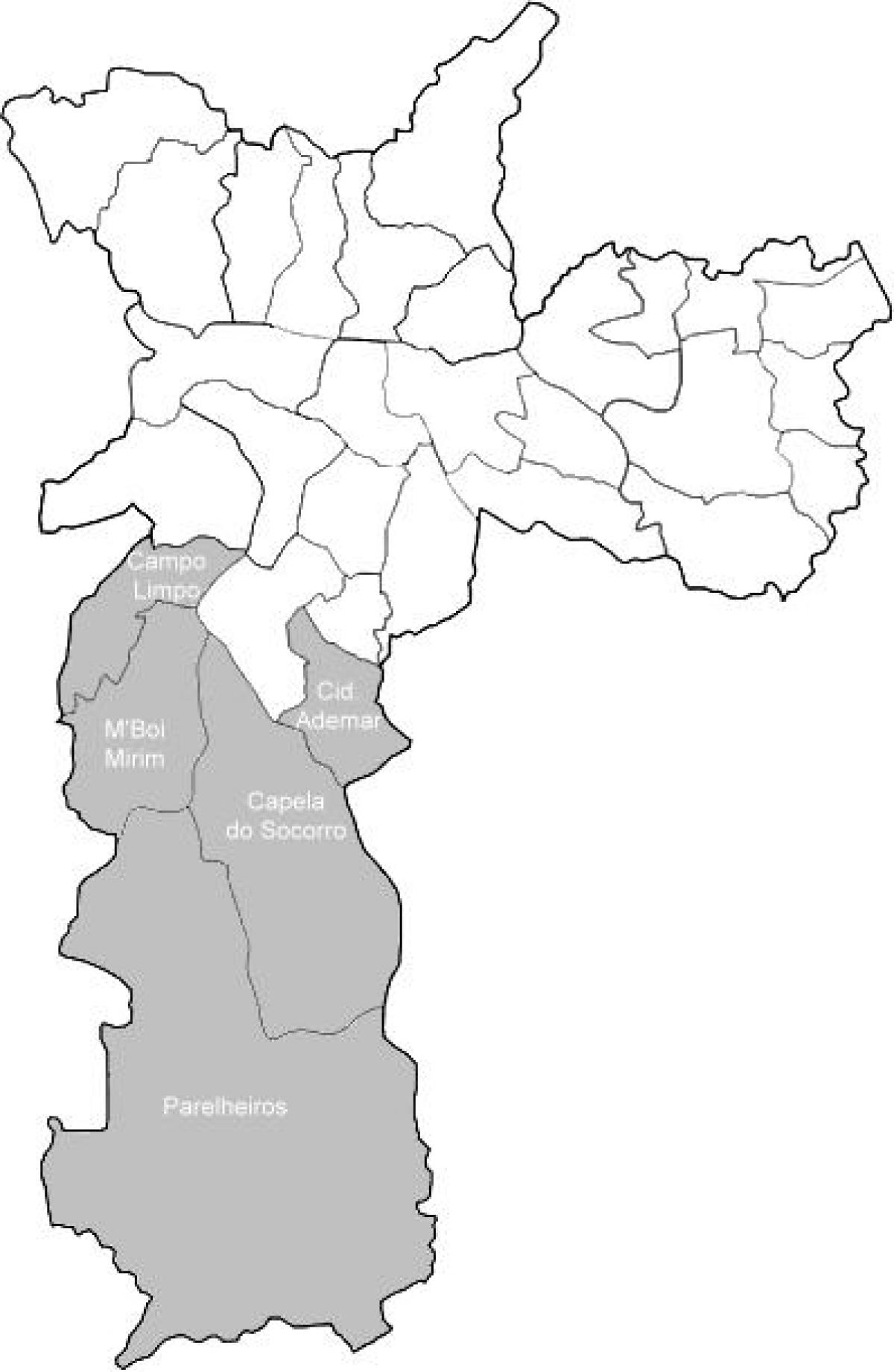 地图区域州São Paulo