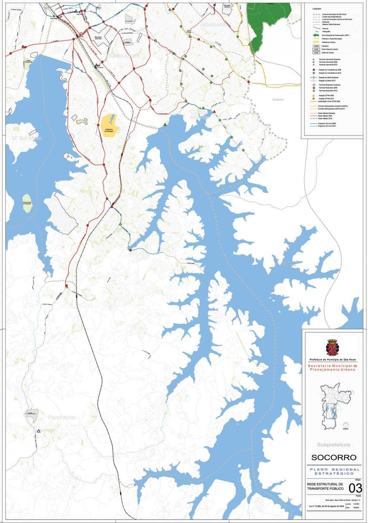 地图卡佩拉做Socorro São Paulo-公共交通工具