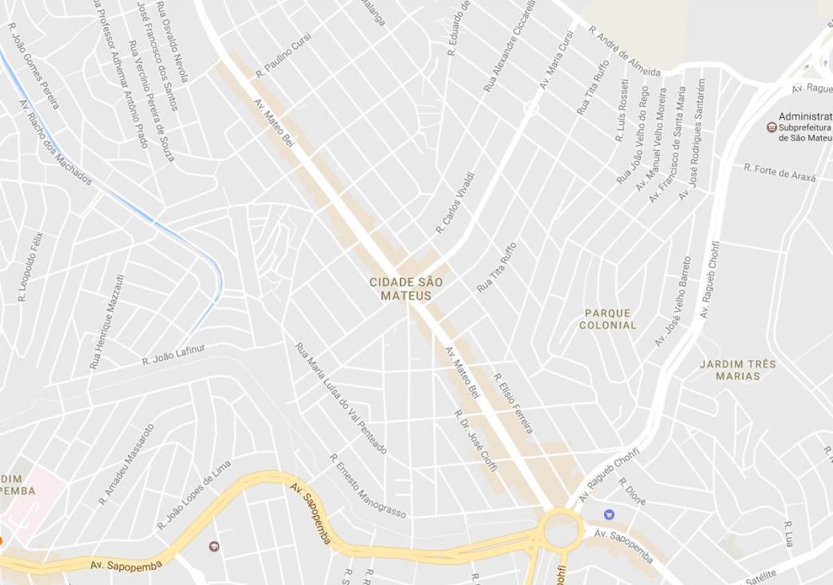 地图圣Mateus São Paulo