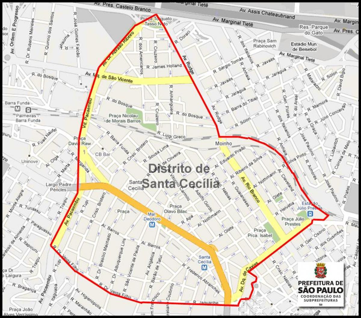 地图圣Cecília São Paulo