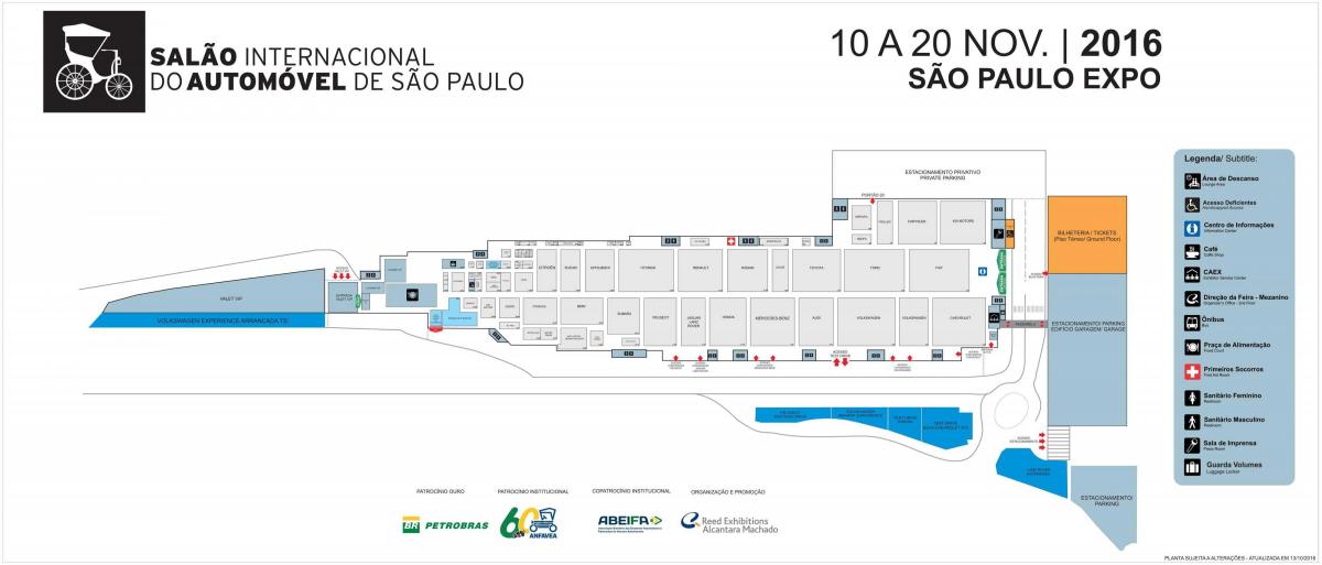 地图上的自动展São Paulo