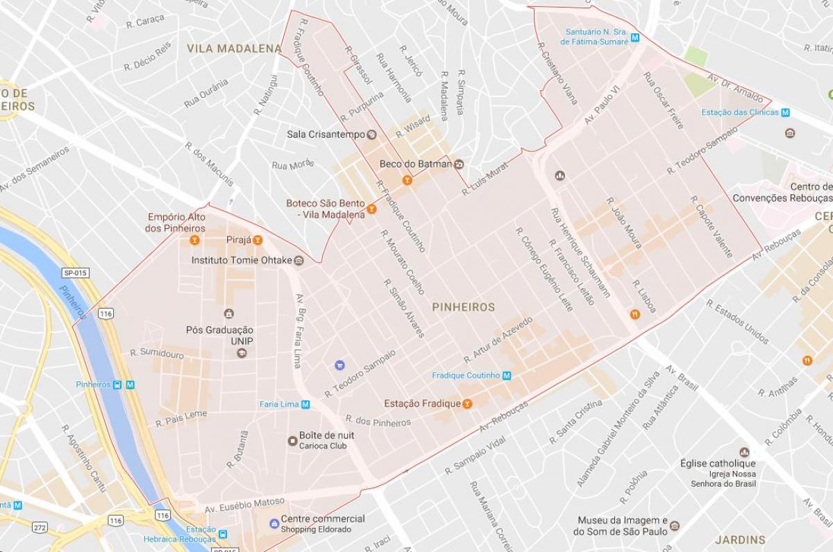 地图皮涅罗斯São Paulo