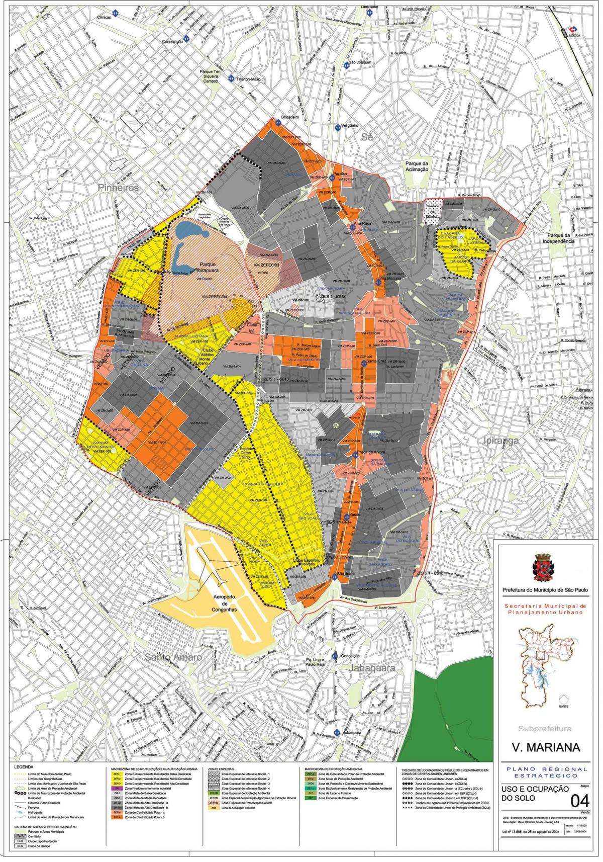 地图的维拉马里亚纳São Paulo-占领土壤