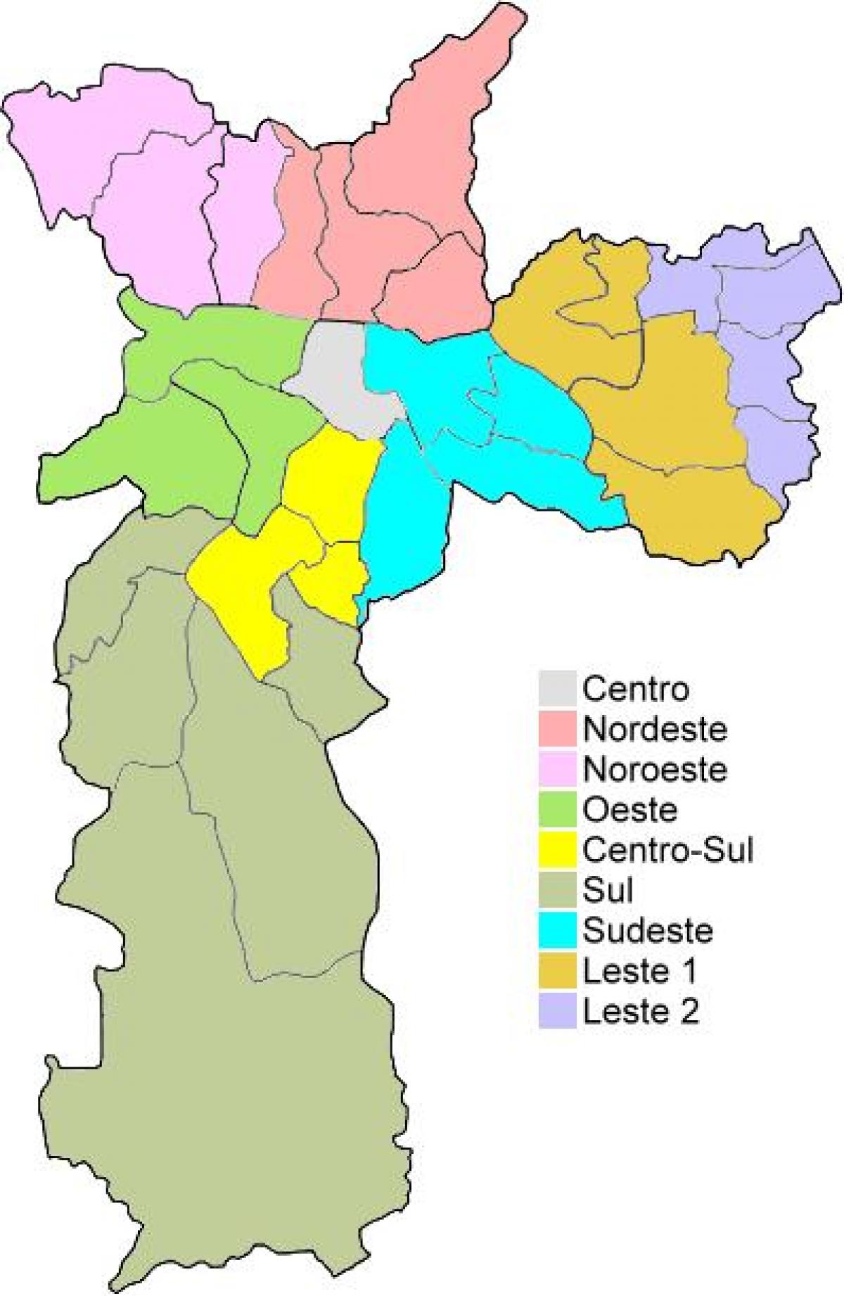 地图行政区在São Paulo