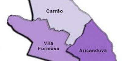 地图Aricanduva-Vila Formosa子县