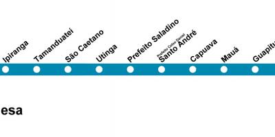 地图CPTM São Paulo线10-碧绿的