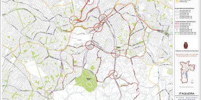 地图Itaquera São Paulo-道路