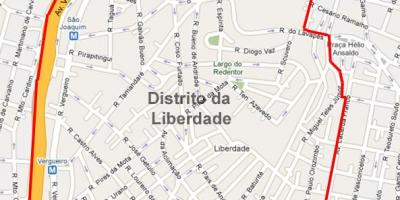 地图的Liberdade São Paulo