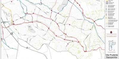 地图Sapopembra São Paulo-公共交通工具