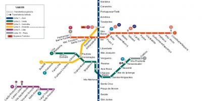 地图São Paulo地铁