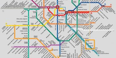 地图圣保罗网络地铁
