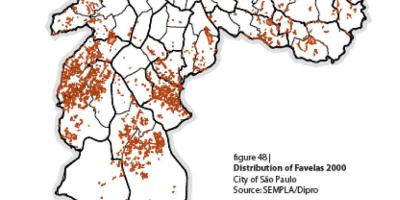 地图São Paulo贫民窟