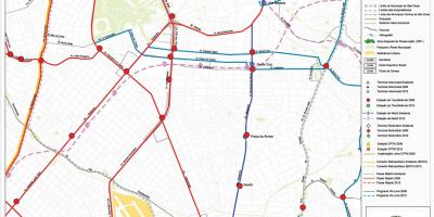 地图的维拉马里亚纳São Paulo-公共交通工具