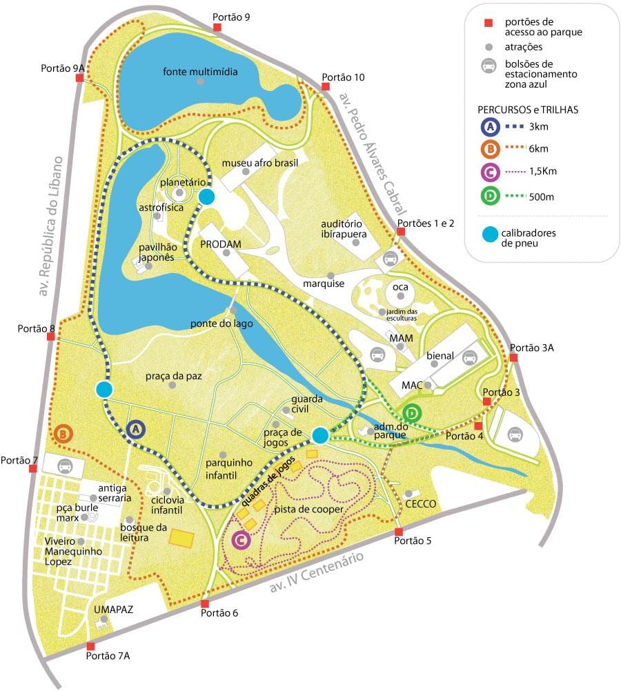 地图Ibirapuera