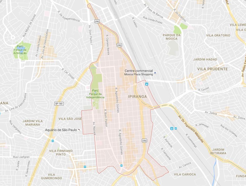 地图的伊皮兰加São Paulo