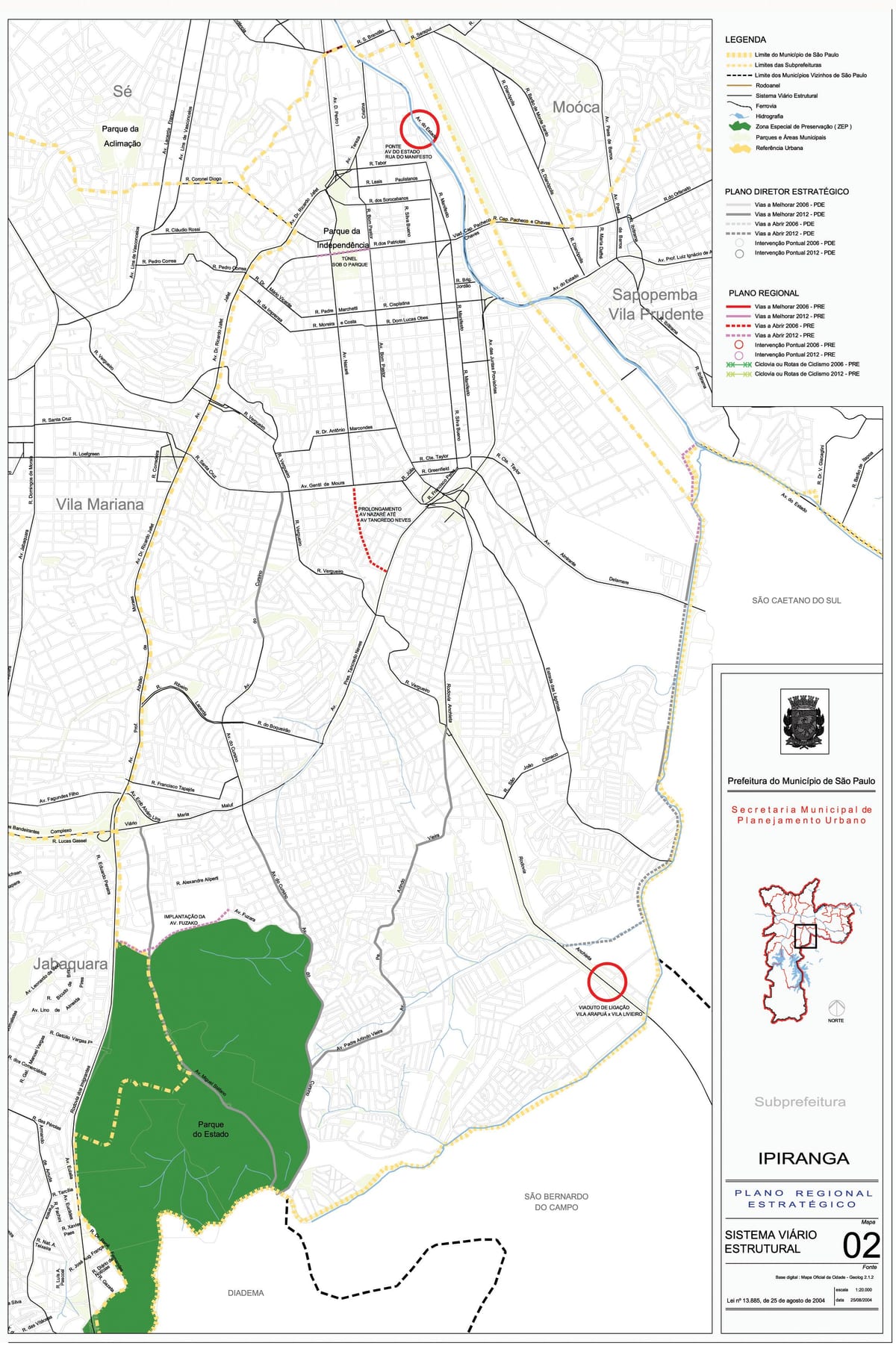 地图的伊皮兰加São Paulo-道路
