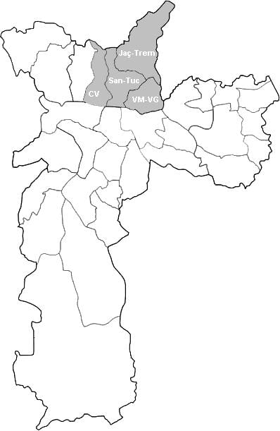 地图区Nordeste São Paulo