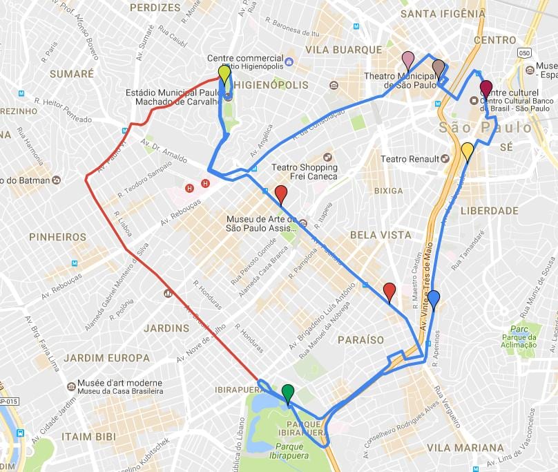 地图圆turismo São Paulo-行