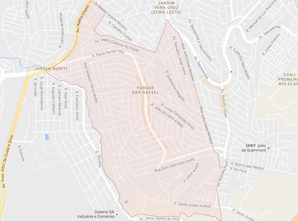 地图的圣拉斐尔São Paulo