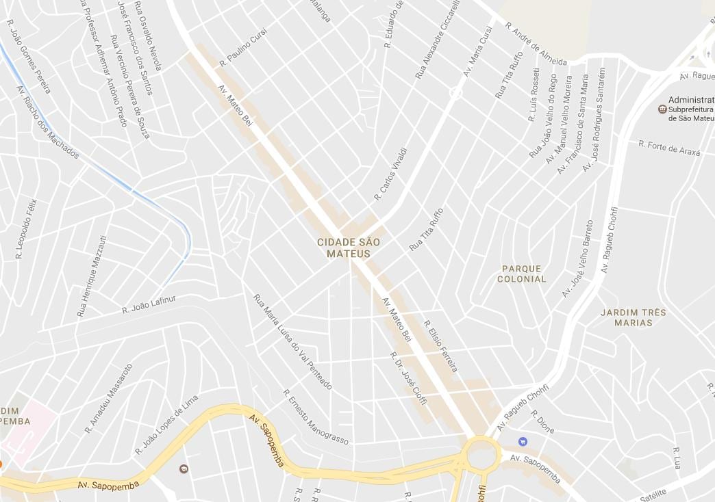 地图圣Mateus São Paulo