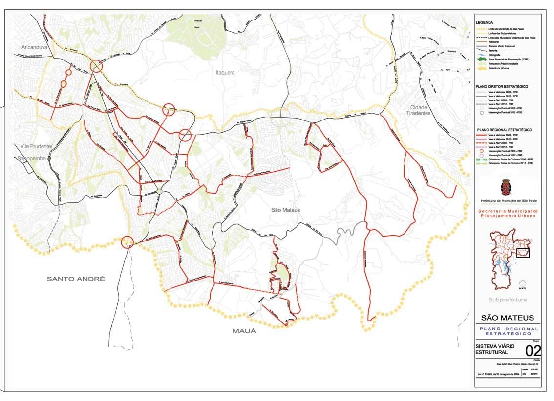 地图圣Mateus São Paulo-道路