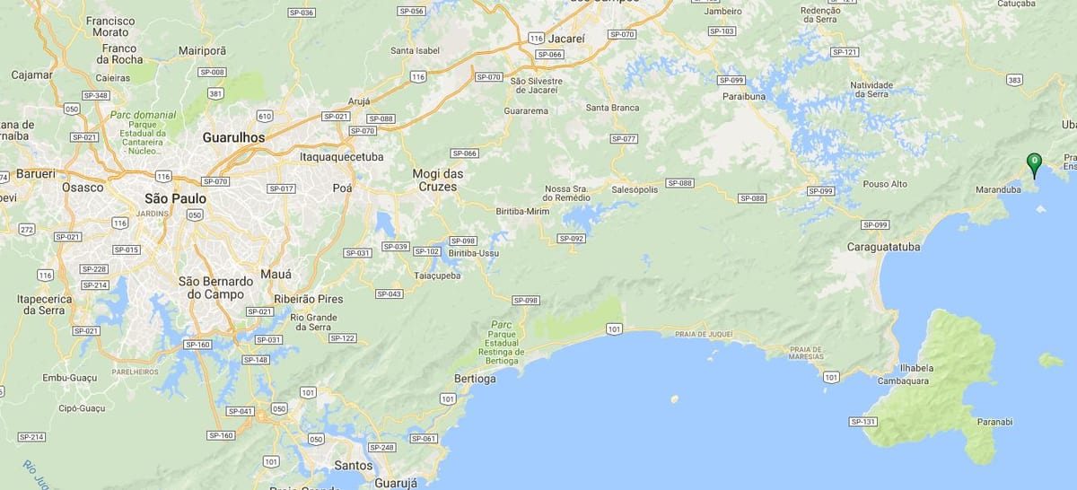 地图的海滩布拉瓦海岸