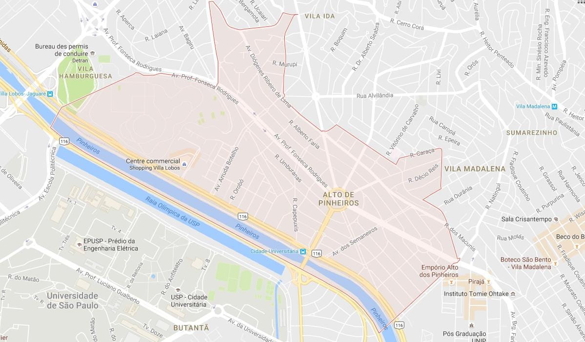 地图托德皮涅罗斯São Paulo