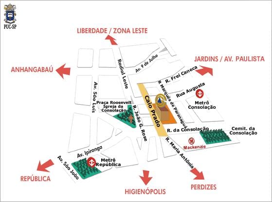 地图的天主教圣保罗大学