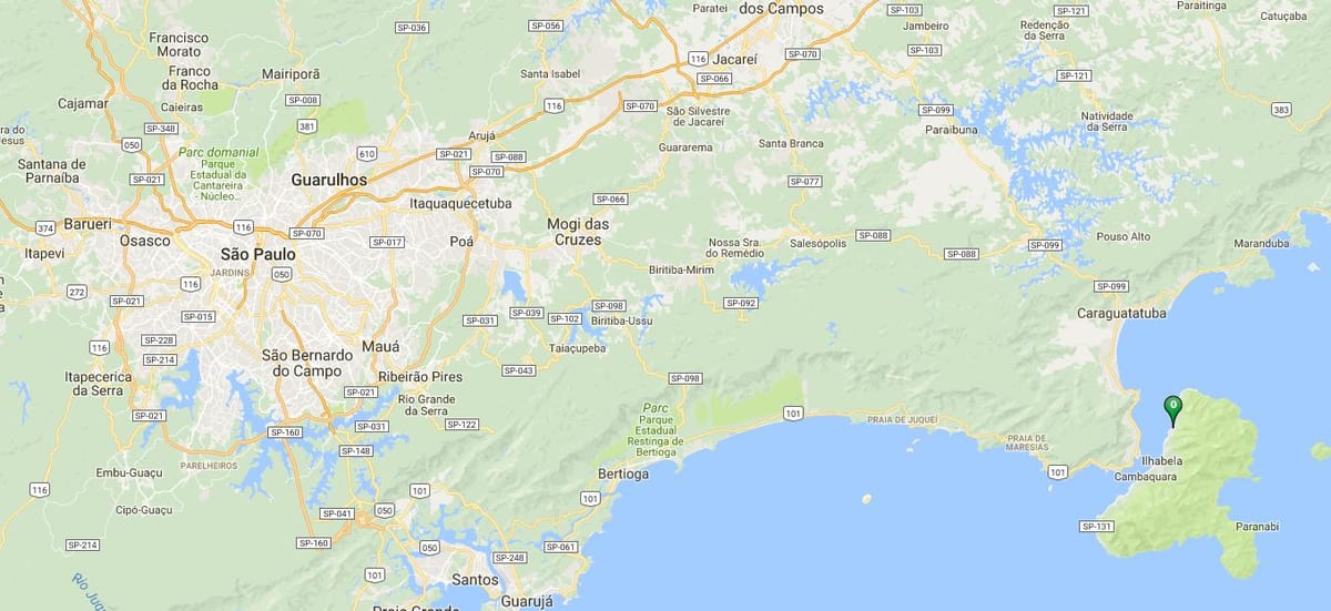 地图的海滩圣特雷莎