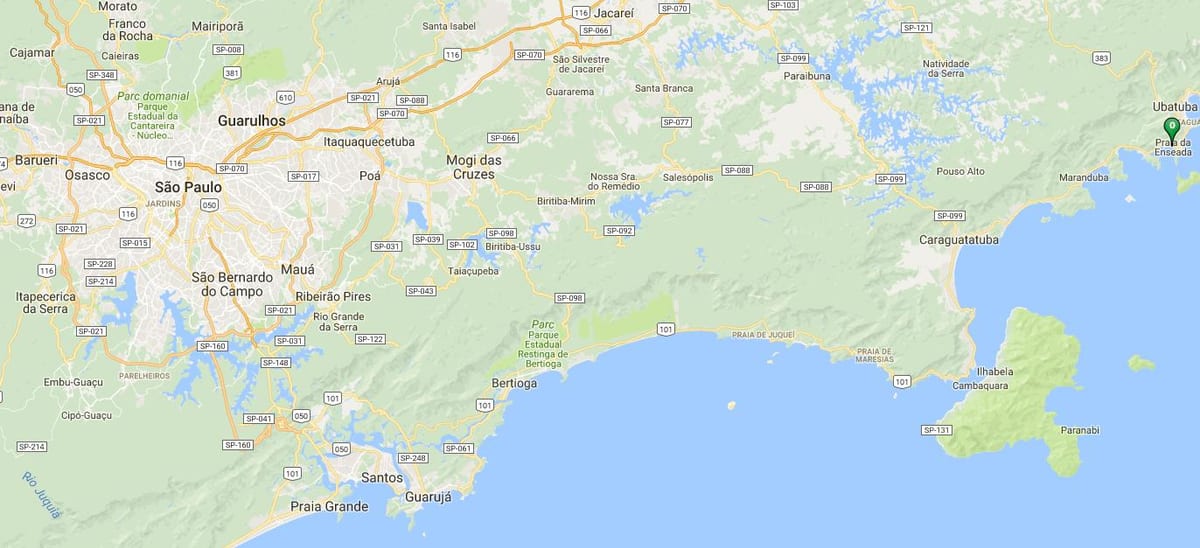 地图的海滩区