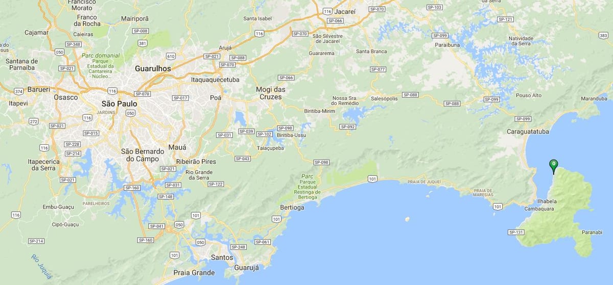 地图的海滩蓬Azeda