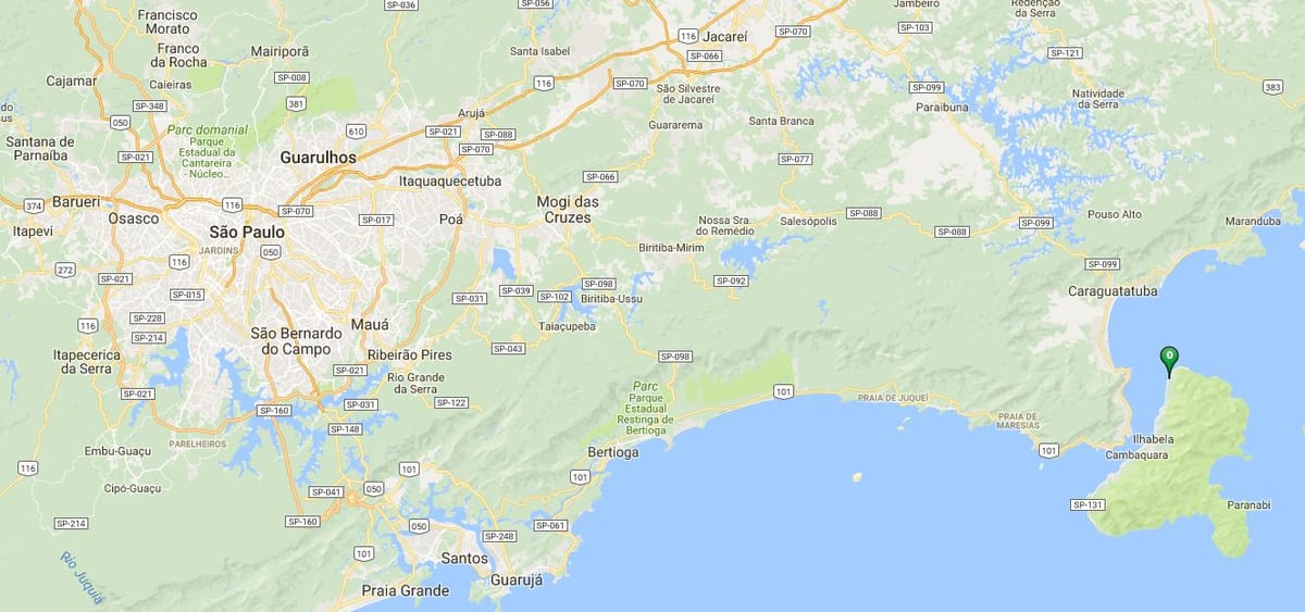 地图的海滩阿