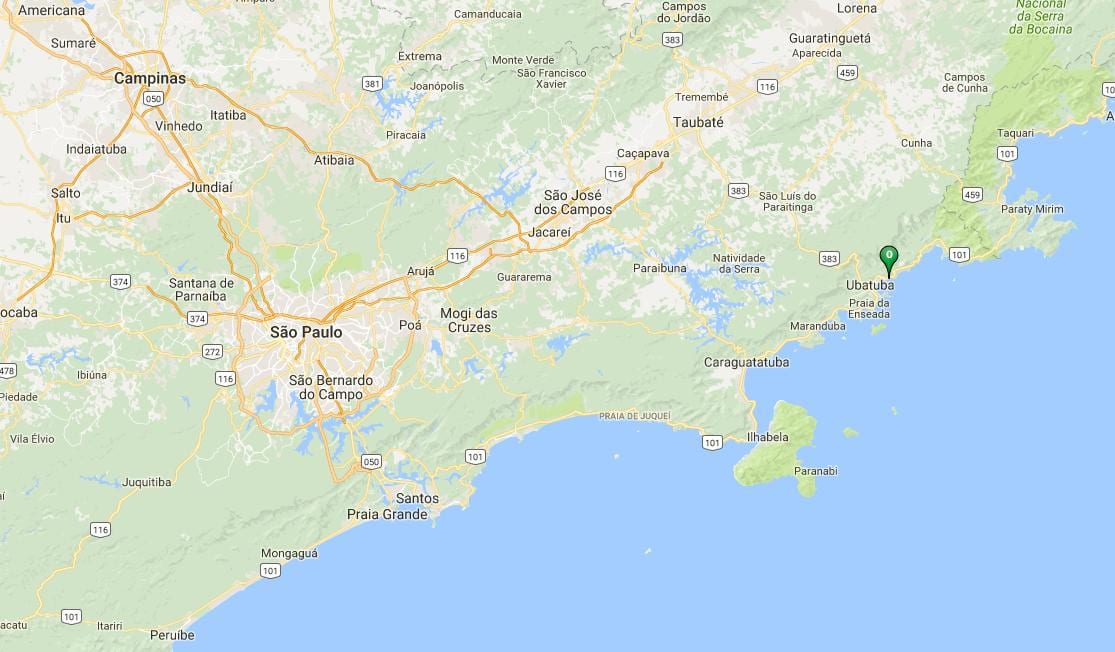 地图的海滩韦尔梅利亚do Norte