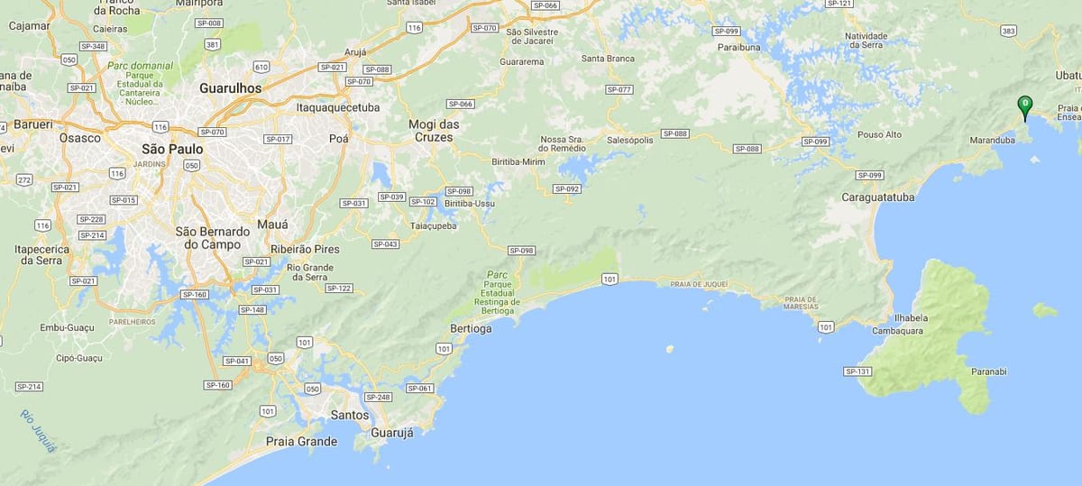 地图的海滩韦尔梅利亚do Sul