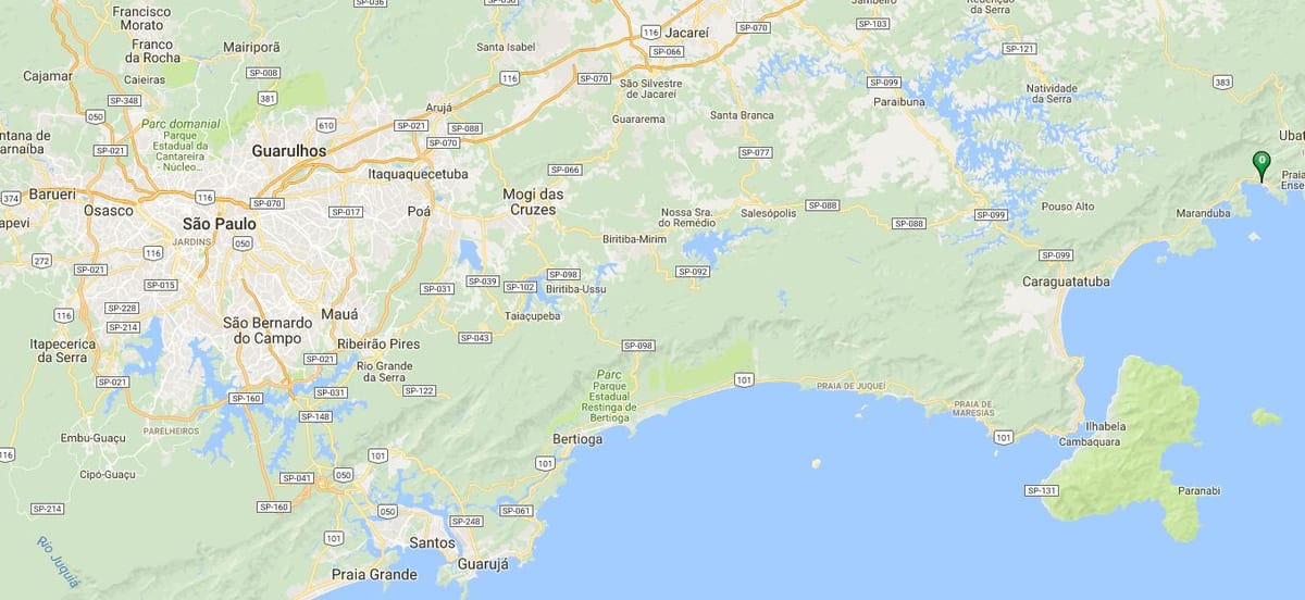 地图的海滩Domingas Dias
