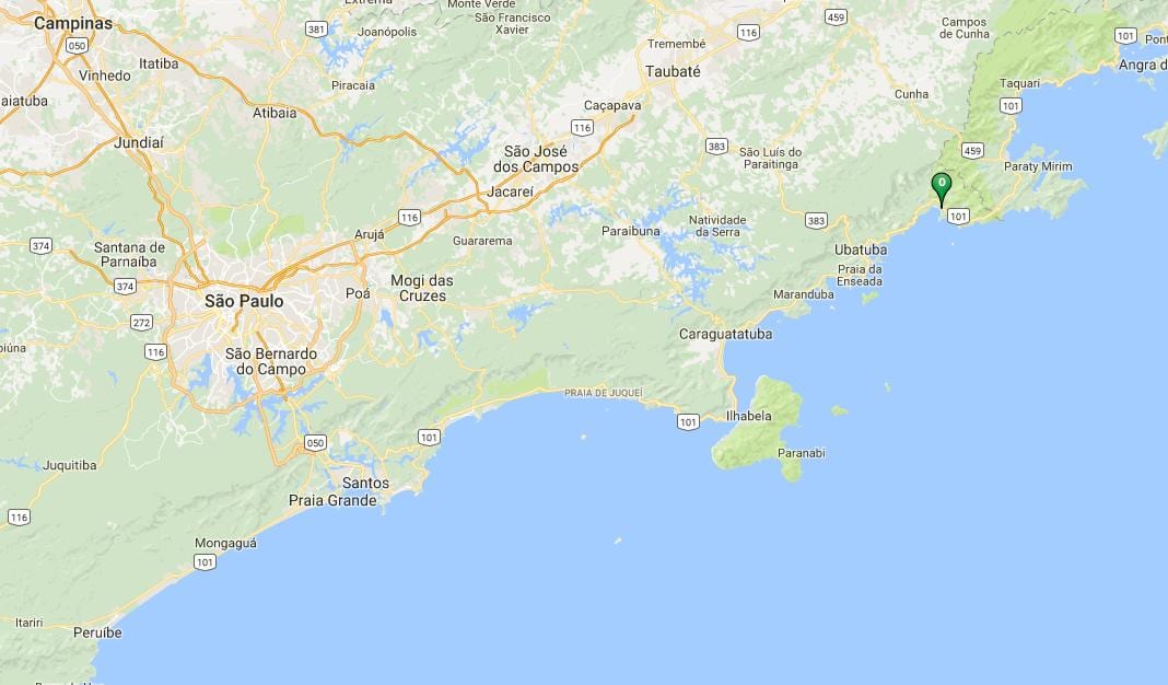 地图的海滩Estaleiro