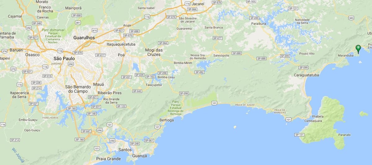 地图的海滩Fortaleza