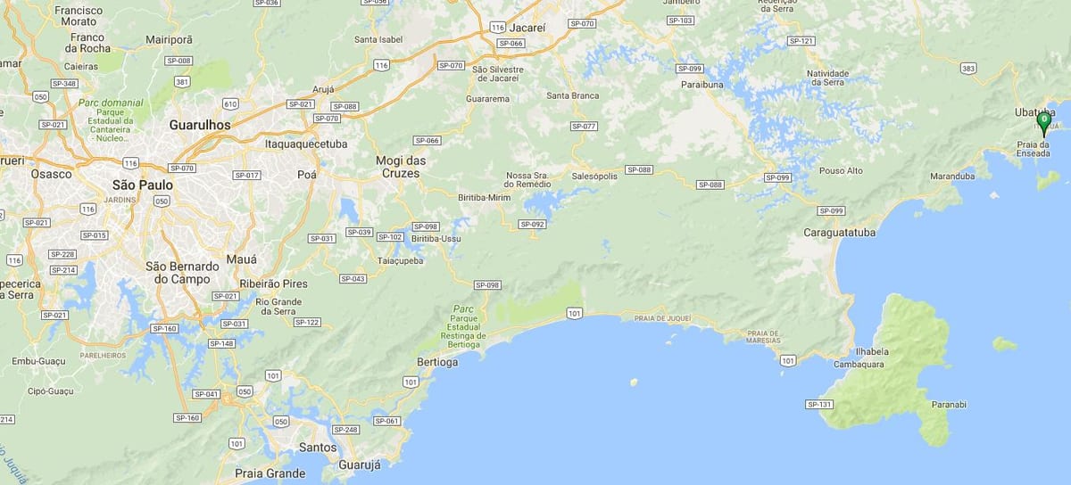地图的海滩Grande