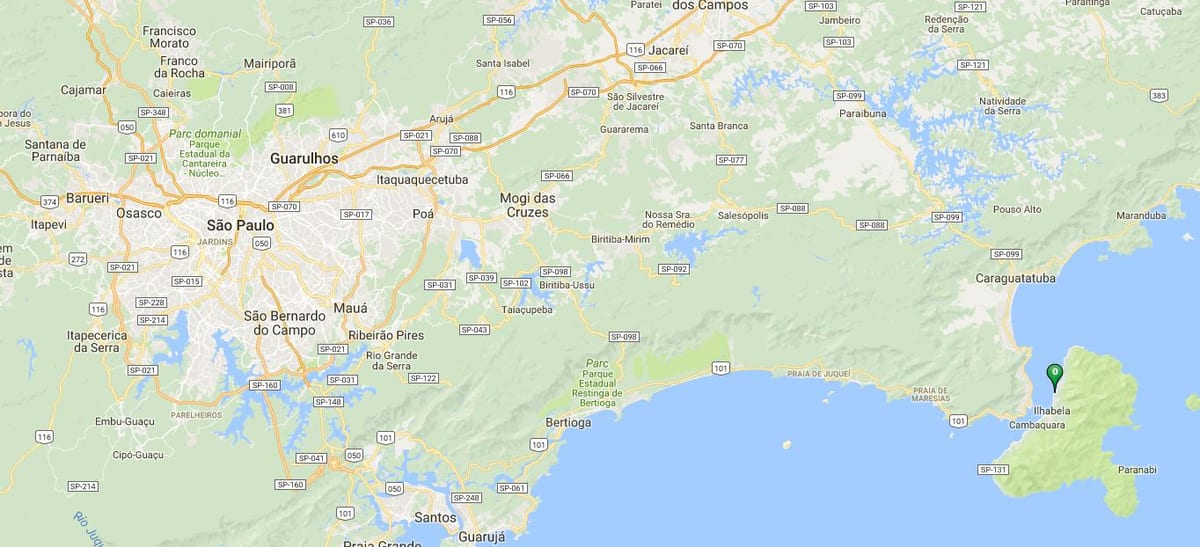 地图的海滩Pequeá